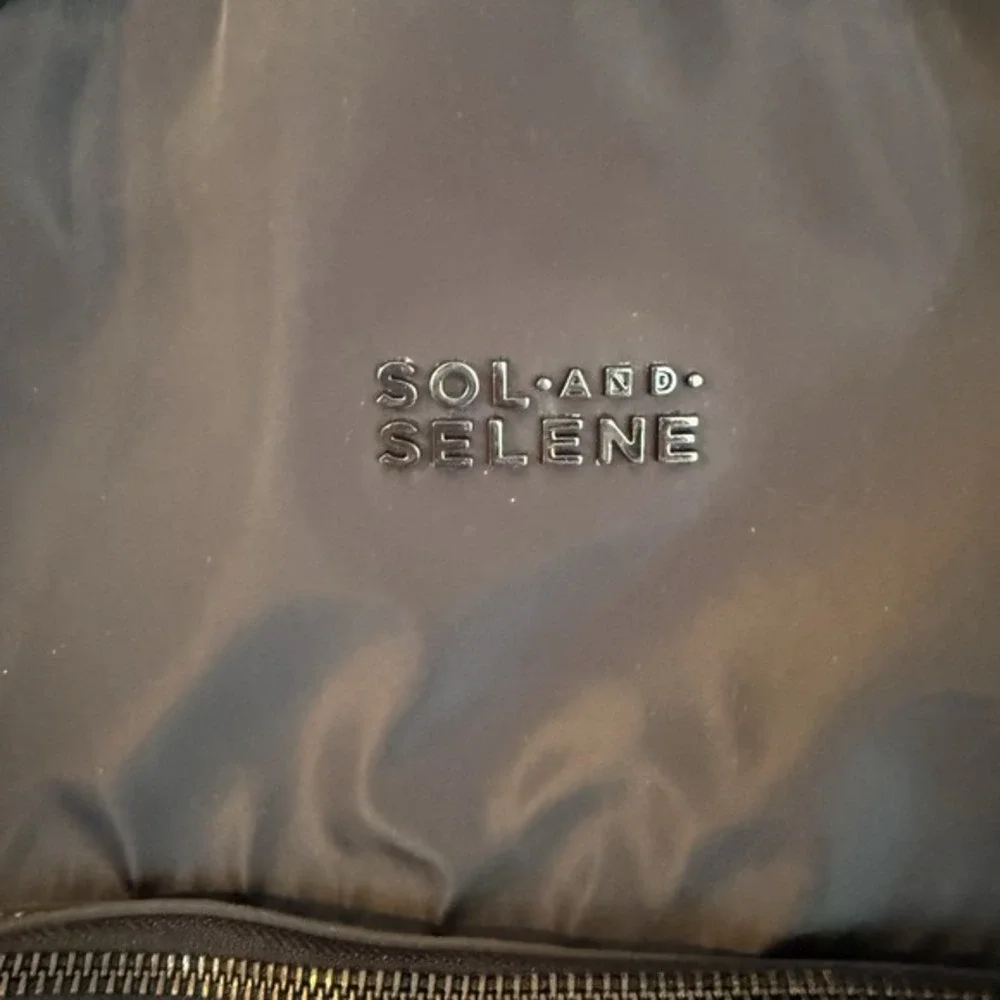 Sol And Selene Womens Black Zippered Backpack Handbag‎ Medium Pockets Excellent